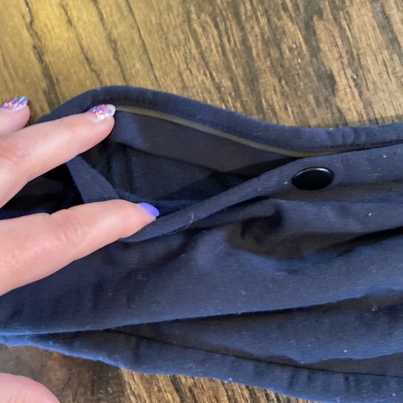 Athleta Blue Pullover Snap Sleeve Soft Small S EUC - Picture 3 of 9